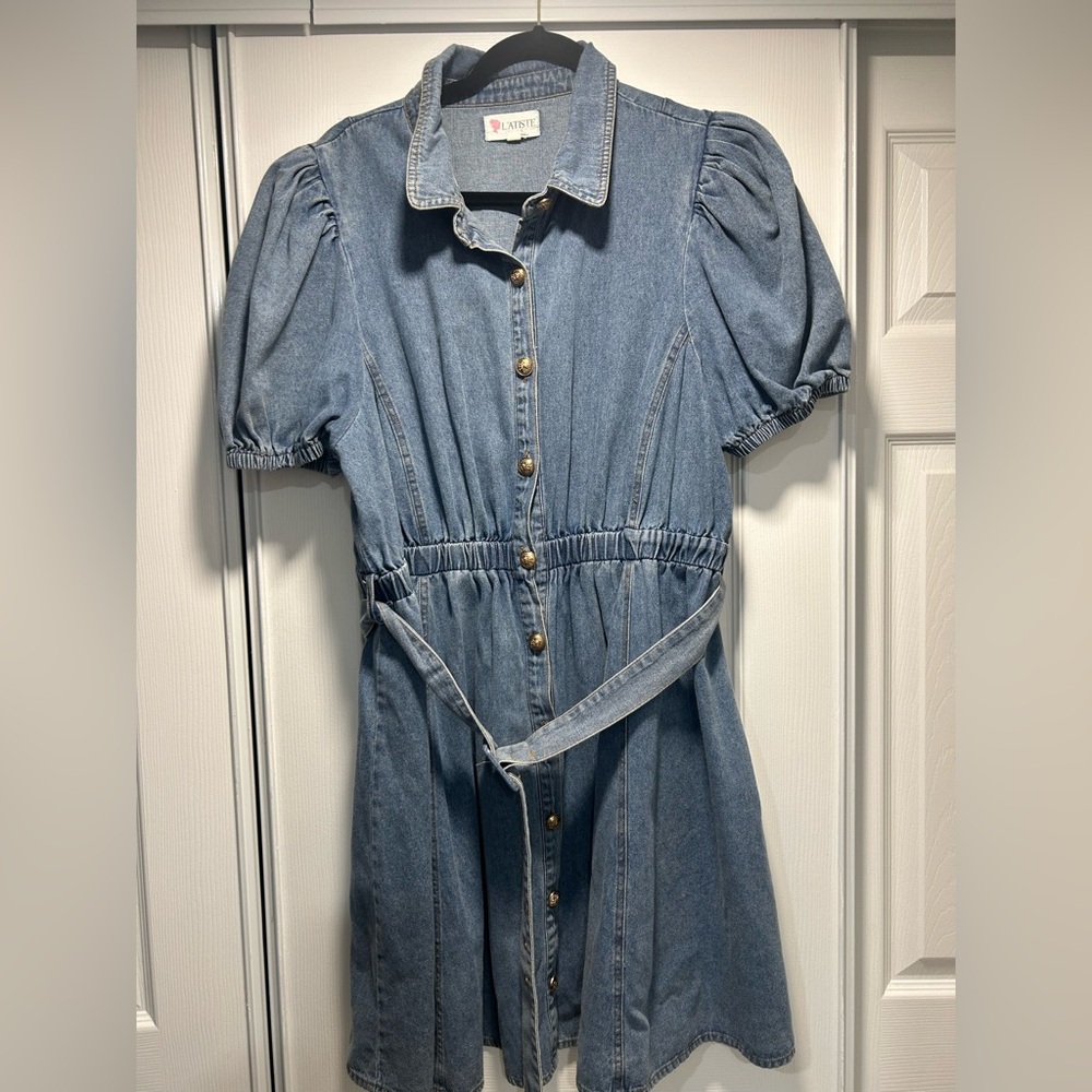 Blue Denim Mini Dress